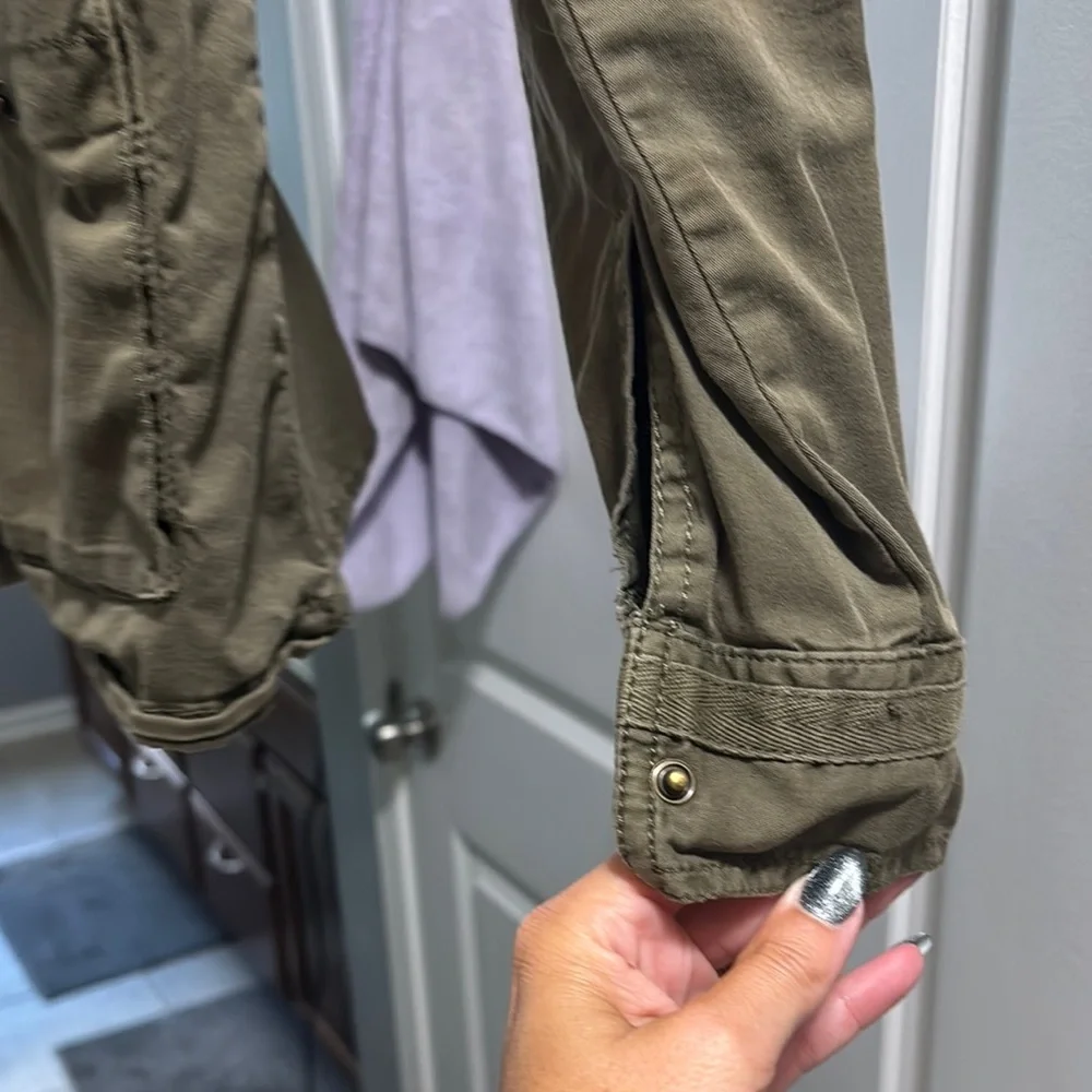 Olive Green Military Jacket - Picture 4 of 4